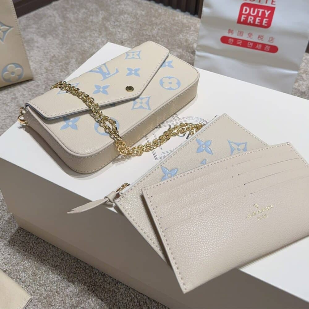 LOUIS VUITTON FÉLICIE POCHETTE BAG CANDY BLUE 21CM M83025 - Image 6