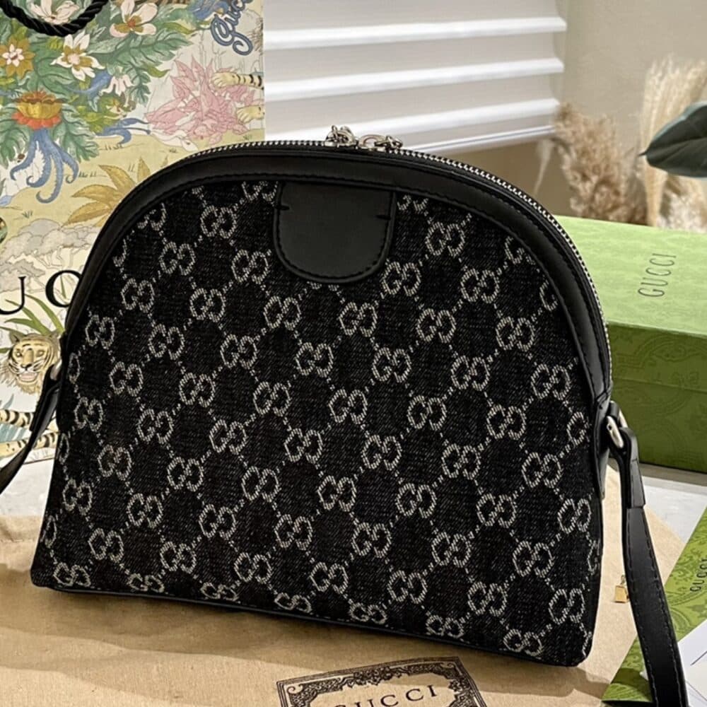 GUCCI OPHIDIA GG SMALL SHOULDER BAG BLACK 23CM 499621 FAC2F 8450 - Image 4