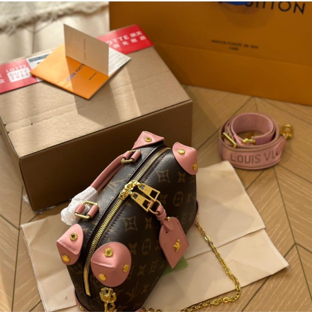LOUIS VUITTON PEPTITE MALLE SOUPLE PEACH 20CM M45531 - Image 5