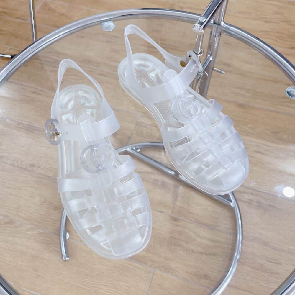 GUCCI SANDAL WITH DOUBLE G SILVER 674133 JFM00 8300 - Image 3