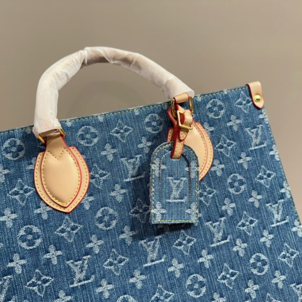LOUIS VUITTON NEW LV REMIX ONTHEGO MM DENIM BLUE 35CM M46871 - Image 6