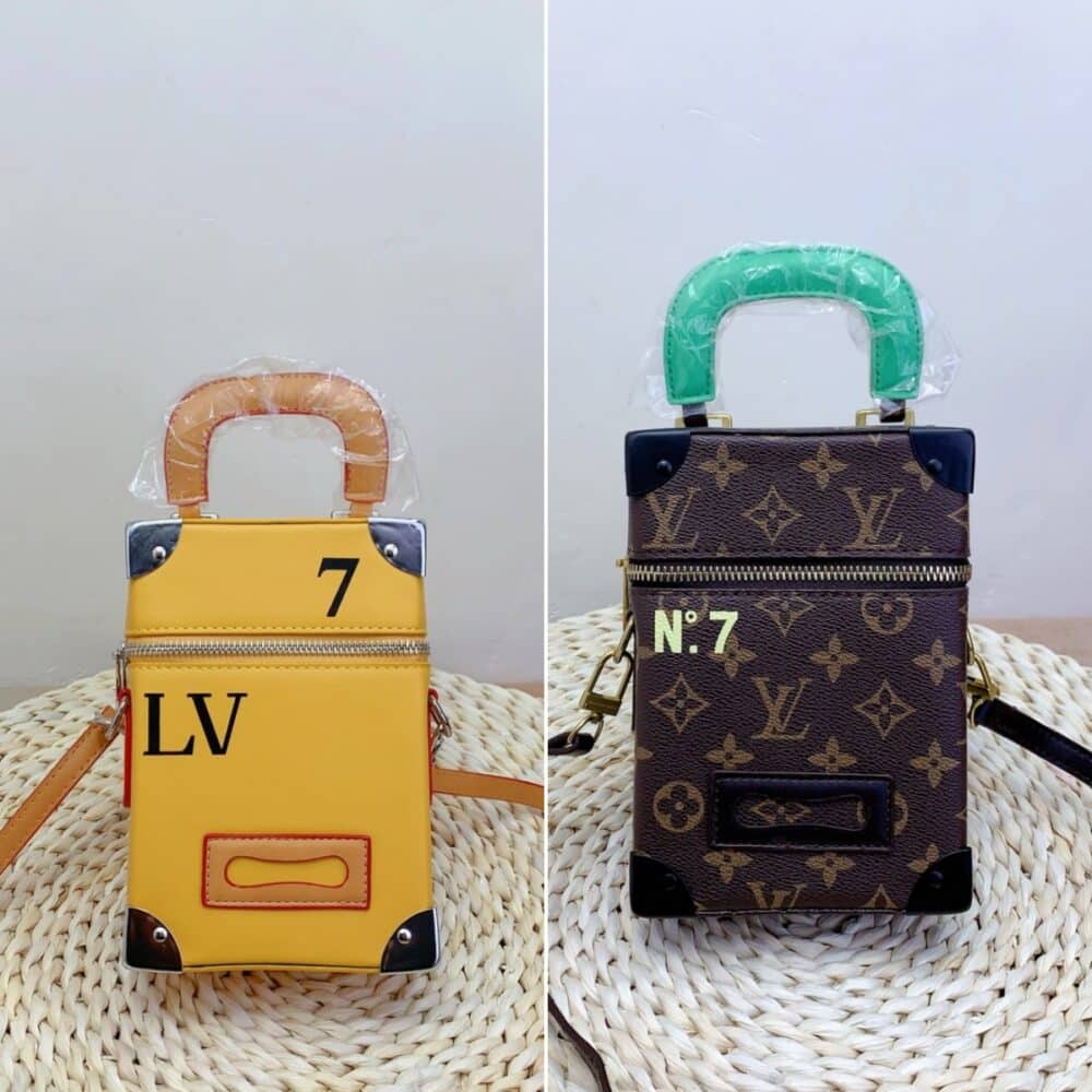LOUIS VUITTON VERTICAL BOX TRUNK BAG SAFRAN 13CM M59666 - Image 3