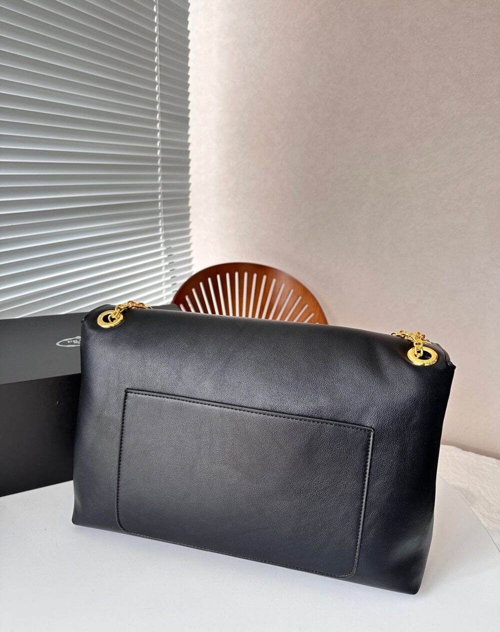 PRADA MEDIUM LEATHER SHOULDER BAG BLACK 38CM 1BD367 2CYS F0002 V OOO - Image 6