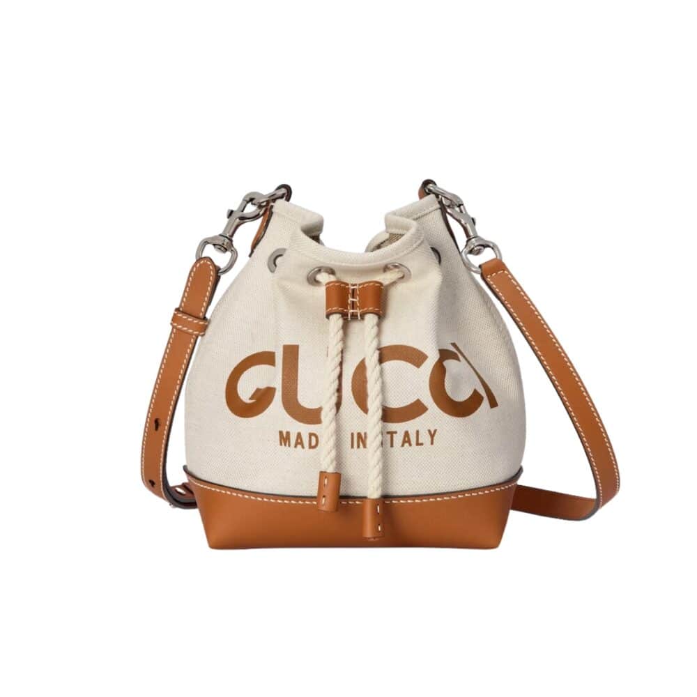 GUCCI SHOULDER BAG WITH GUCCI PRINT BROWN 23CM ‎777166 FACV3 8455