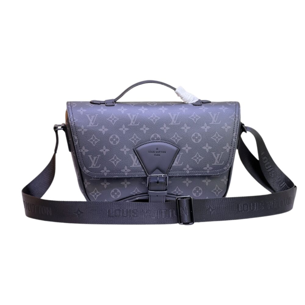 LOUIS VUITTON MONTSOURIS MONOGRAM MESSANGER BAG BLACK 34CM