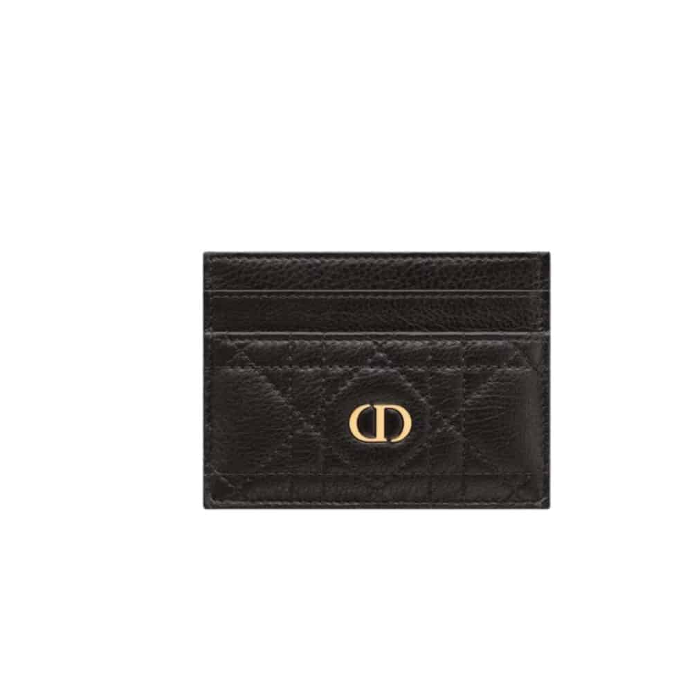 DIOR CARO FIVE SLOT CARD HOLDER BLACK 11CM S5130UWHC M900