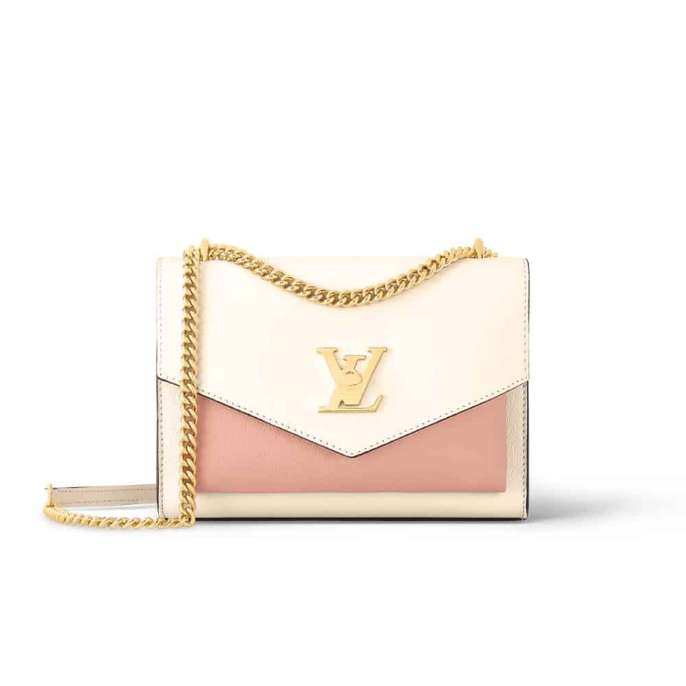 LOUIS VUITTON MYLOCKME SATCHEL CHAIN BAG ROSE TRIANON 23CM M22190