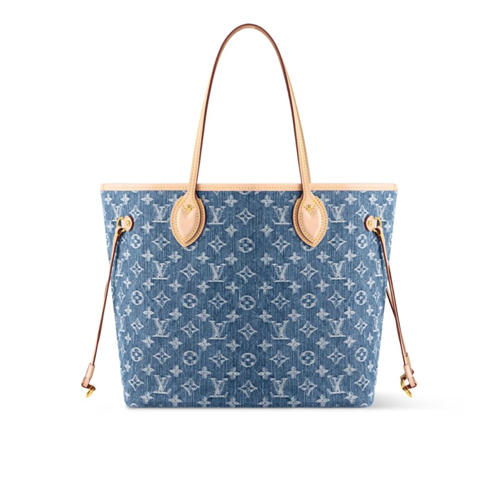 LOUIS VUITTON NEVERFULL MM BAG DENIM BLUE 31CM M13192