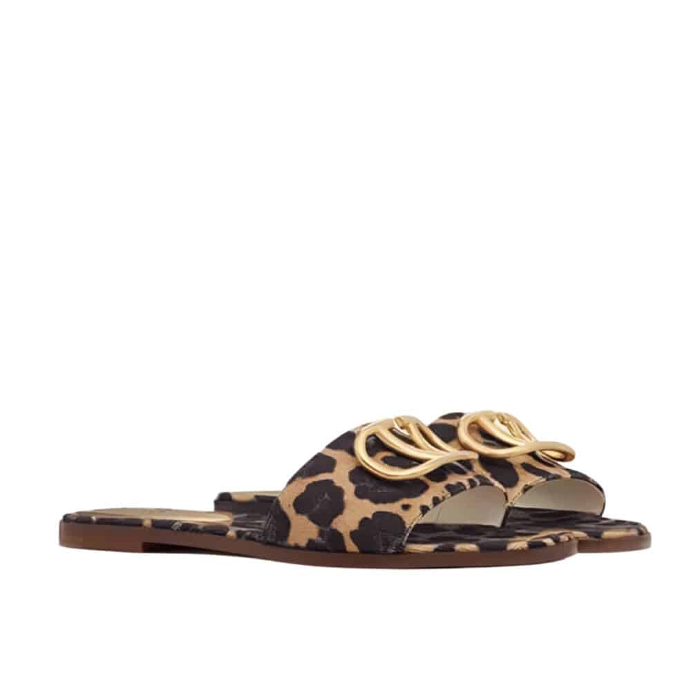 VALENTINO GARAVANI LEOPARD PRINT BUCKLE SANDALS 3W2S0BD5RQY 09J