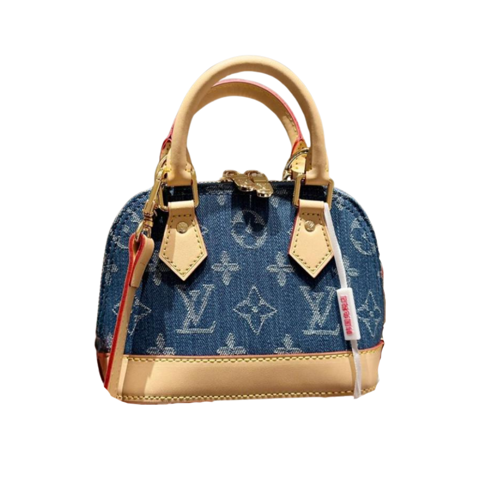 Louis Vuitton Alma BB Monogram Canvas Bag Denim Blue 16Cm