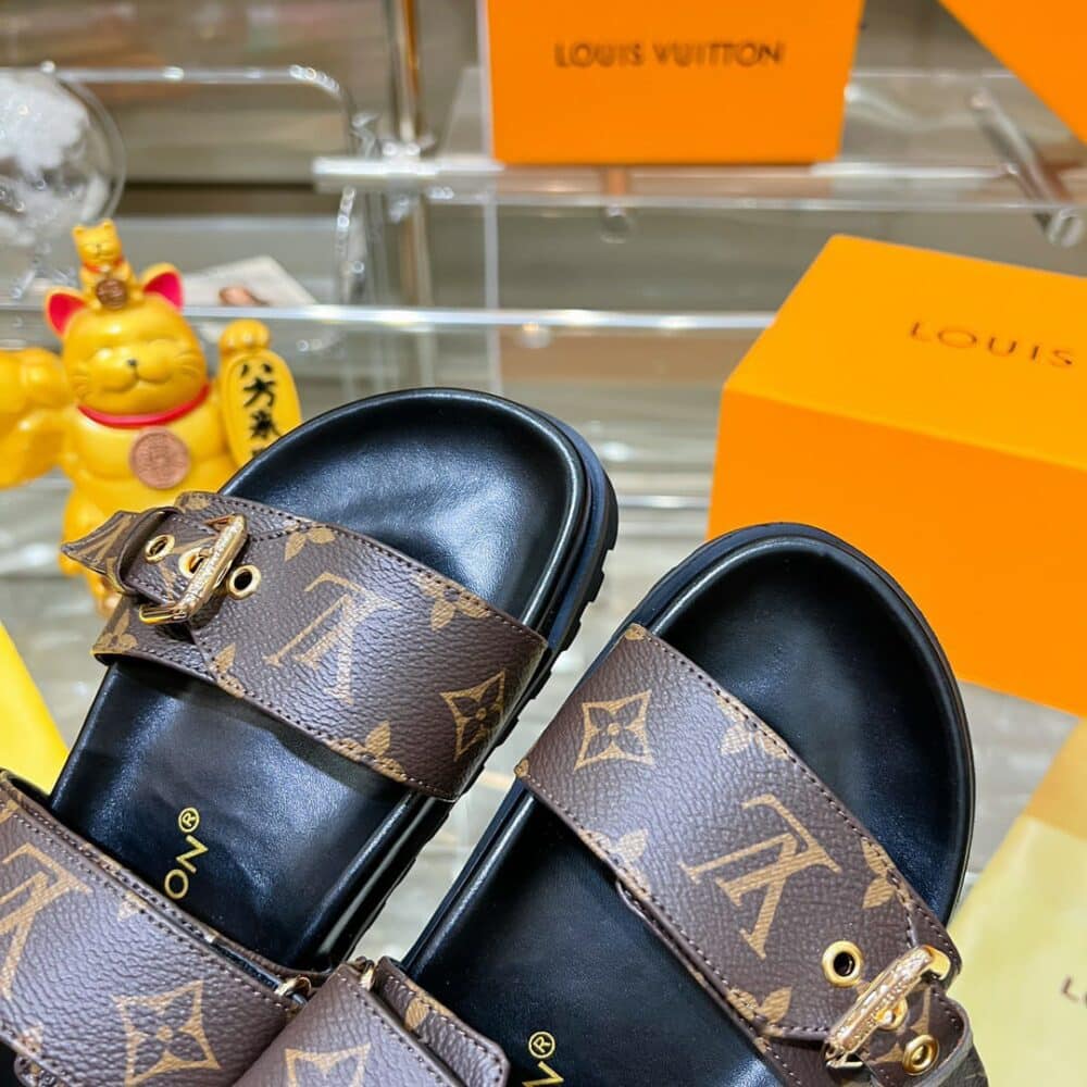 LOUIS VUITTON BOMDIA FLAT MULE BROWN 1A3R5M - Image 3