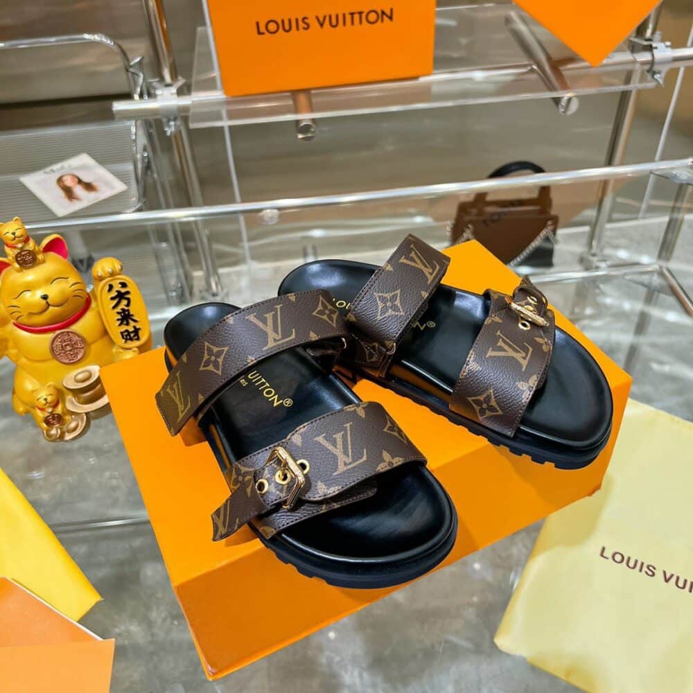 LOUIS VUITTON BOMDIA FLAT MULE BROWN 1A3R5M - Image 5