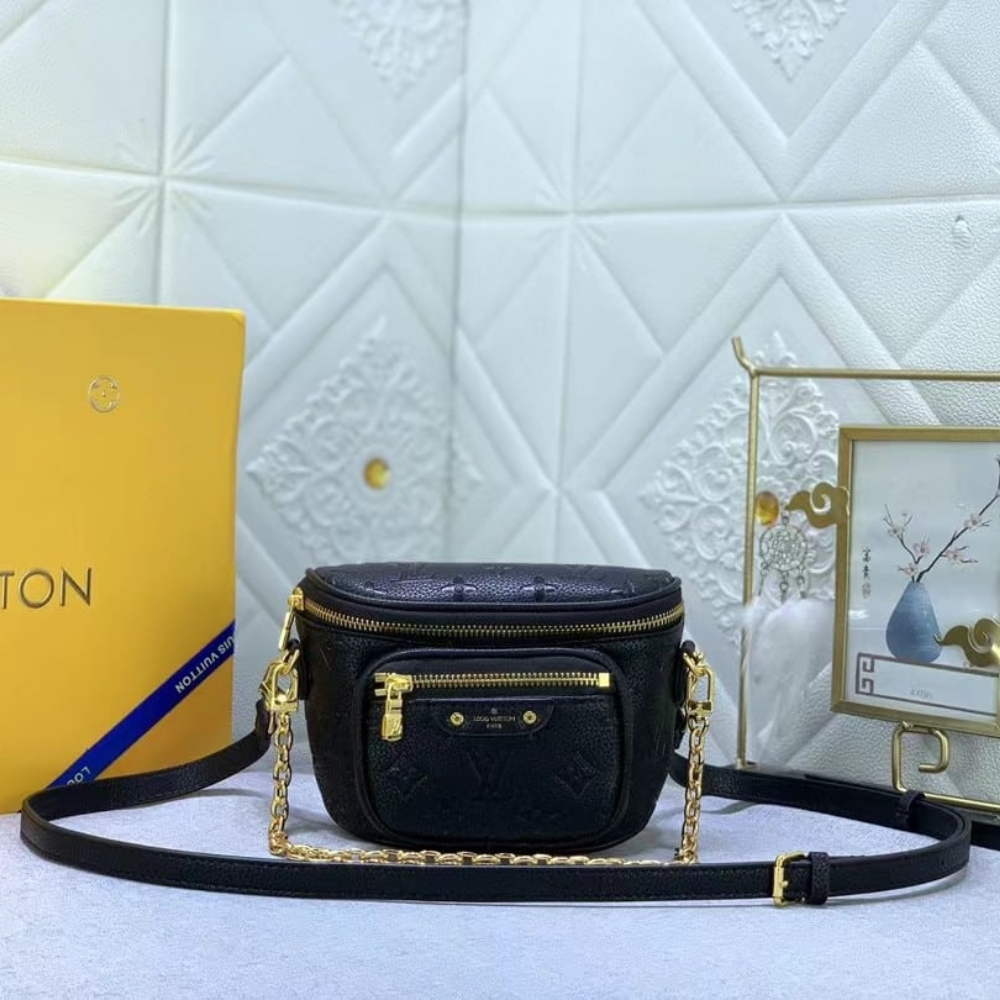 Alternative view of LOUIS VUITTON MINI BUMBAG BLACK MONOGRAM EMPREINTE 17CM M46917