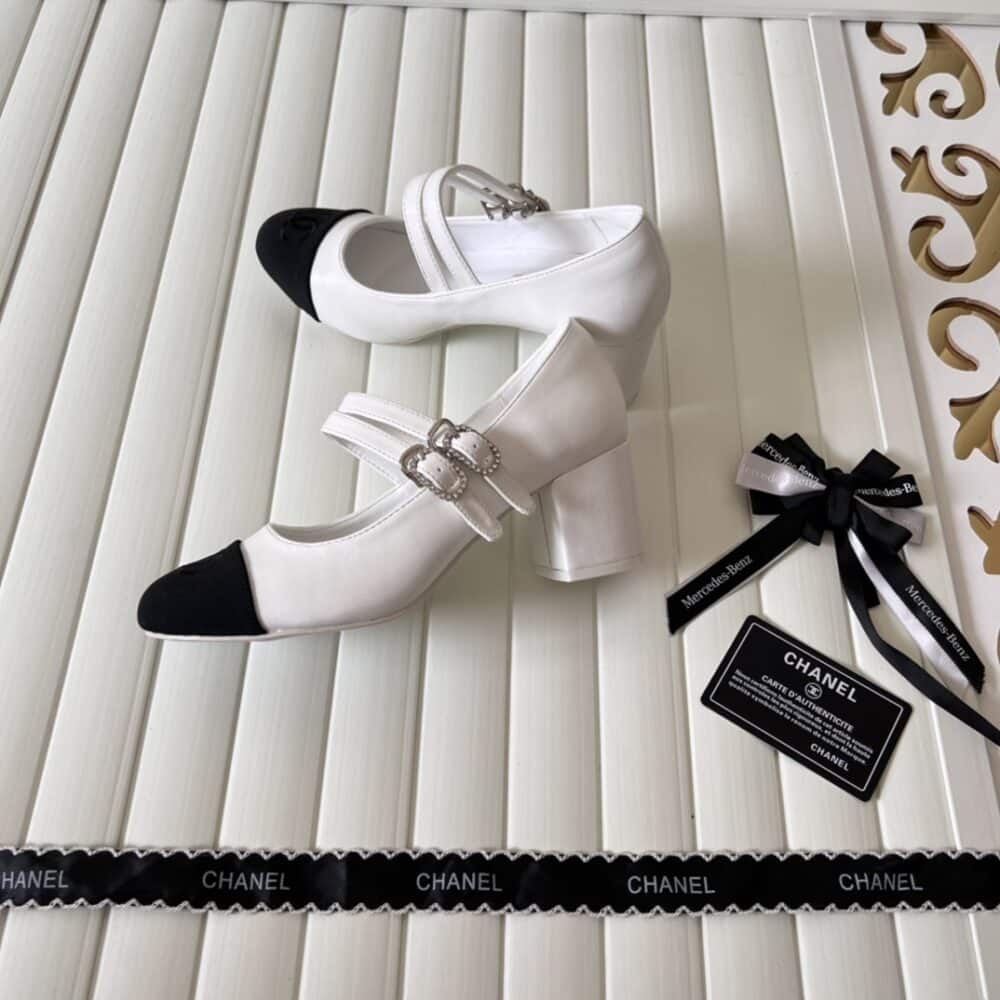 CHANEL MARY JANES AND GROSGRAIN WHITE G45696 B16524 NX269 - Image 7