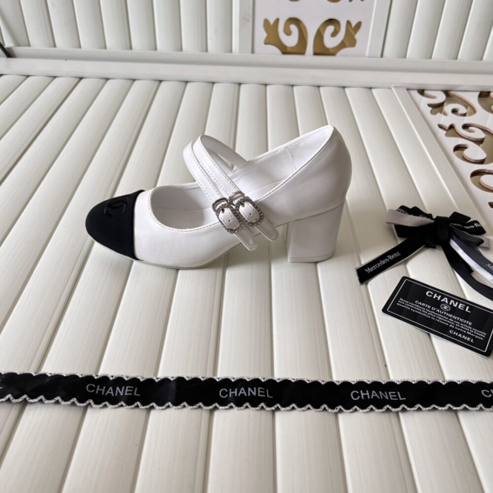 CHANEL MARY JANES AND GROSGRAIN WHITE G45696 B16524 NX269 - Image 6