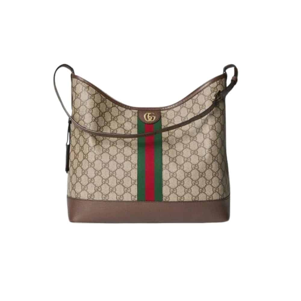 GUCCI OPHIDIA GG SMALL SHOULDER BAG ‎BEIGE AND EBONY 28CM 781402 96IWG 8745