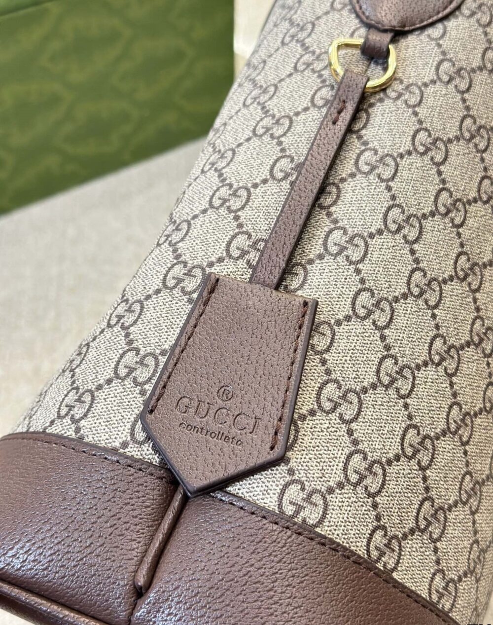 GUCCI OPHIDIA GG SMALL SHOULDER BAG ‎BEIGE AND EBONY 28CM 781402 96IWG 8745 - Image 6