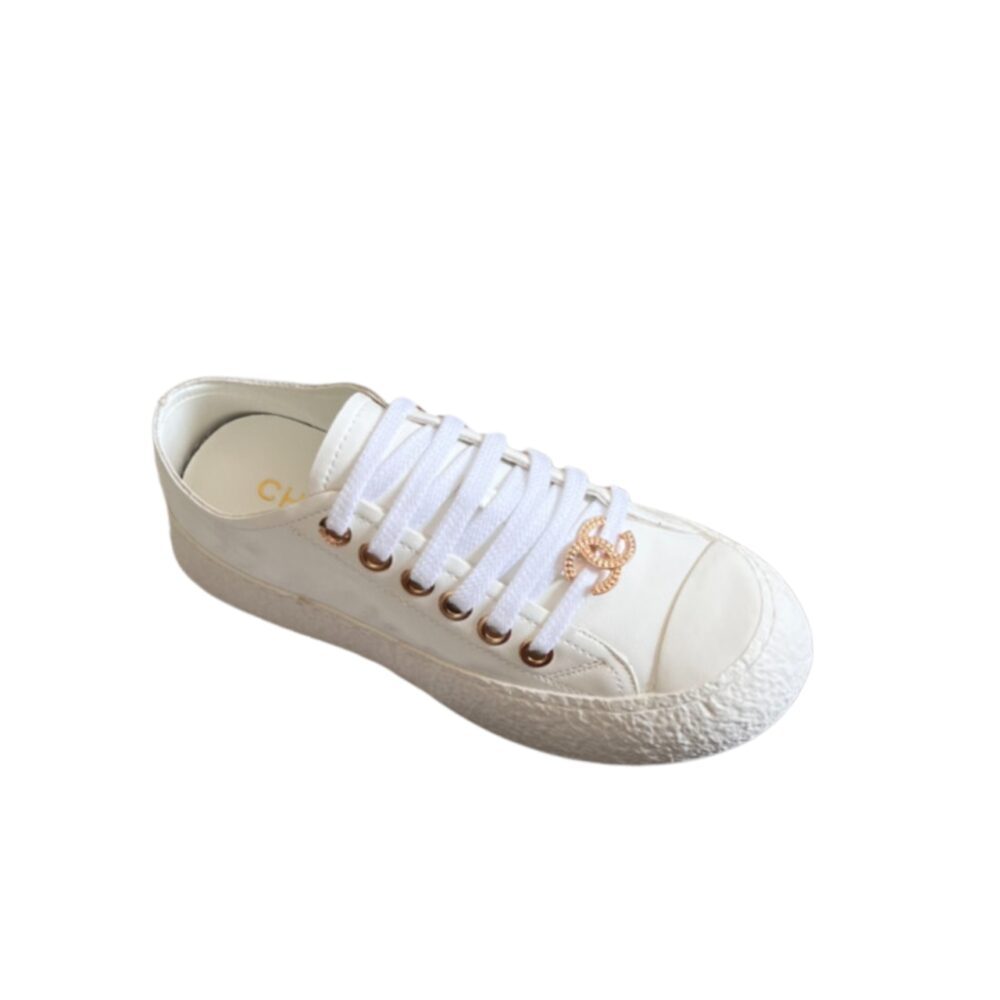 CHANEL WOMEN'S SNEAKER CC TRAINERS IN WHITE