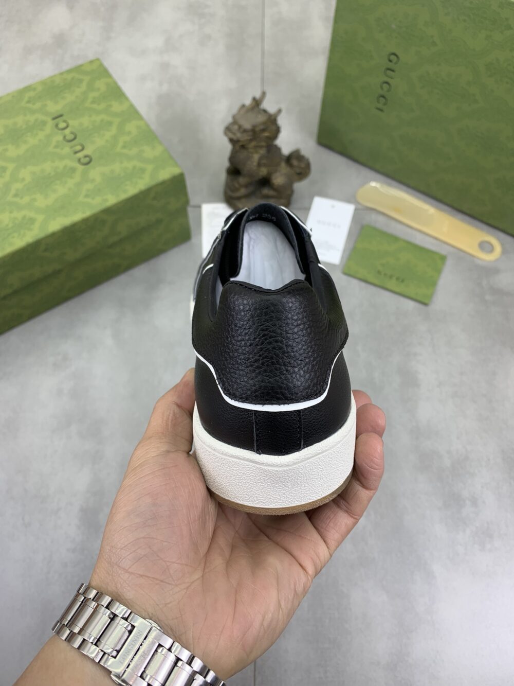 GUCCI CLASSIC FASHION SNEAKER WITH EDGE BLACK - Image 5