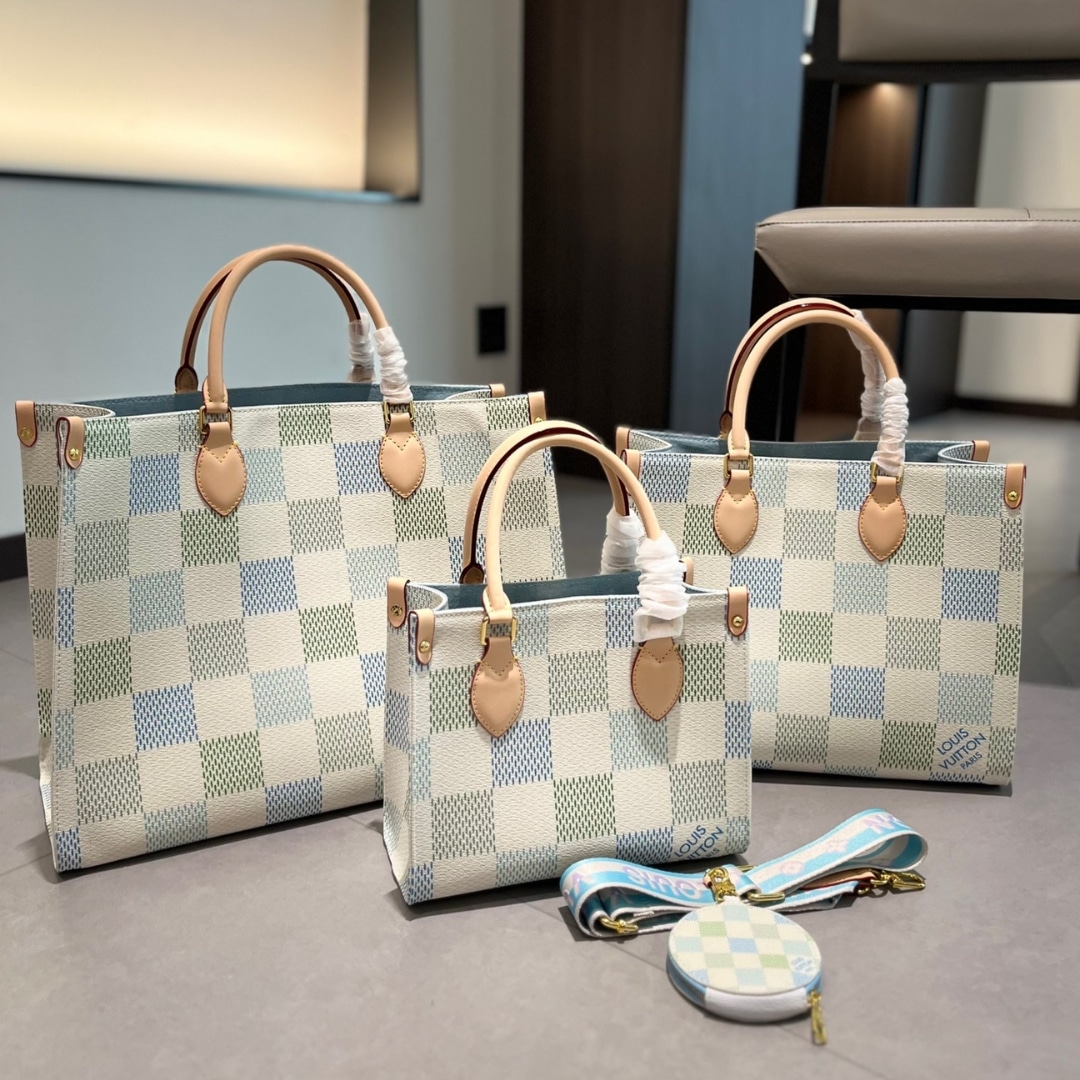 LOUIS VUITTON ONTHEGO MM DAMIER CANVAS PISTACHIO 35CM N40518 - Image 2