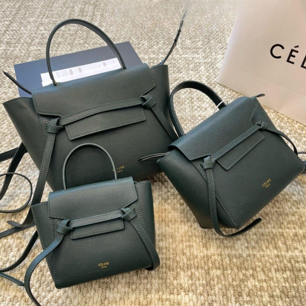 Alternative view of CELINE NANO BELT BAG IN GRAINED CALFSKIN KHAKI 20CM 189003ZVA 15KH