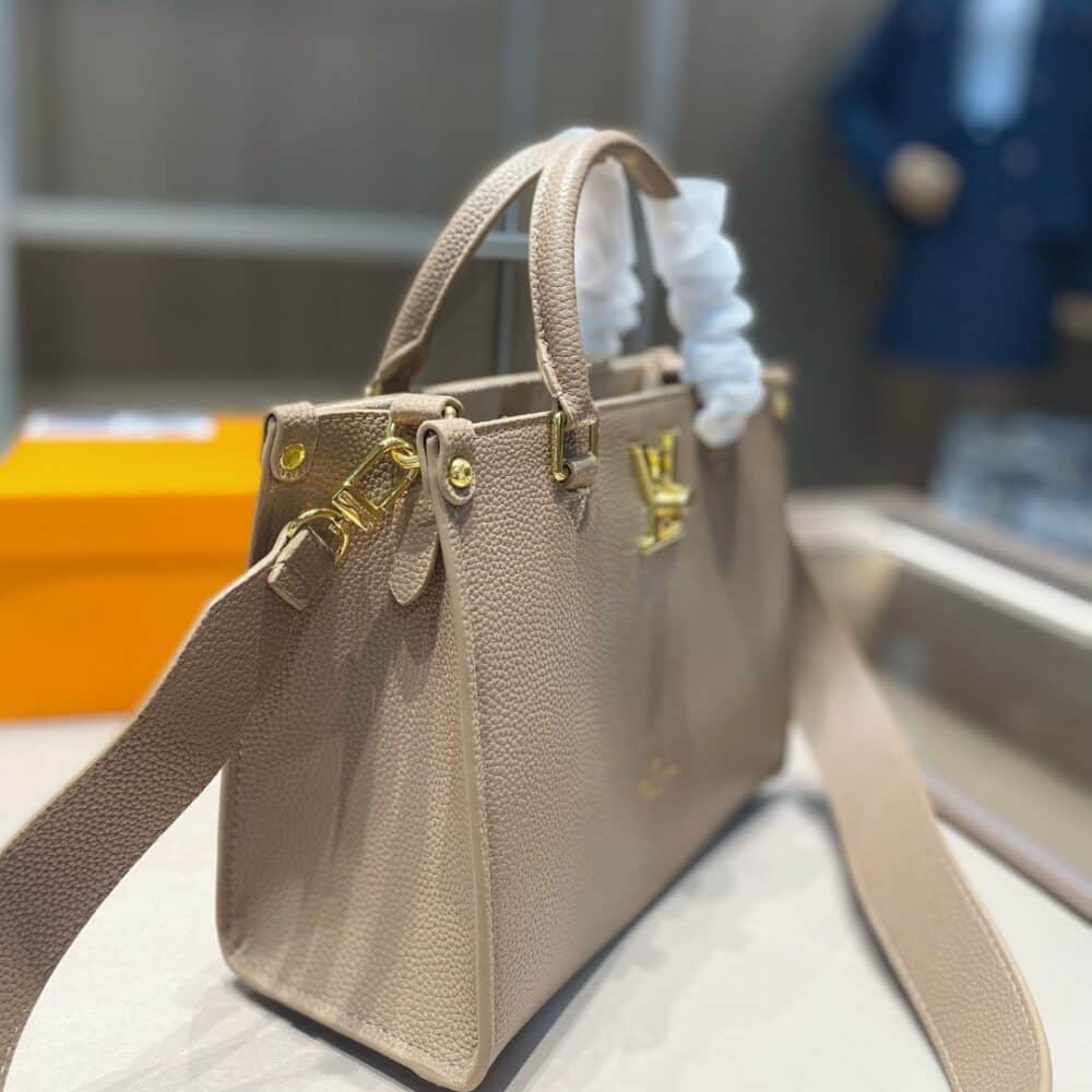 LOUIS VUITTON LOCK AND GO BAGS DARK BEIGE 24CM - Image 3