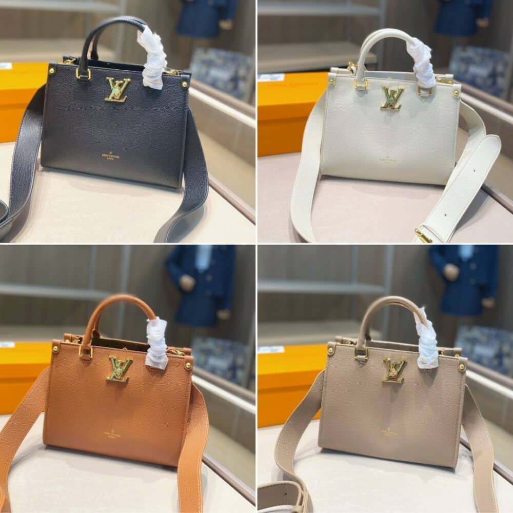 LOUIS VUITTON LOCK AND GO BAGS WHITE QUARTZ 24CM M23637 - Image 3