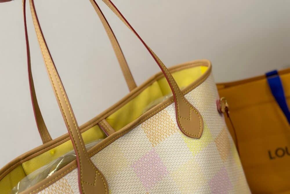 LOUIS VUITTON NEVERFULL MM DAMIER CANVAS PEACH 31CM N40668 - Image 3