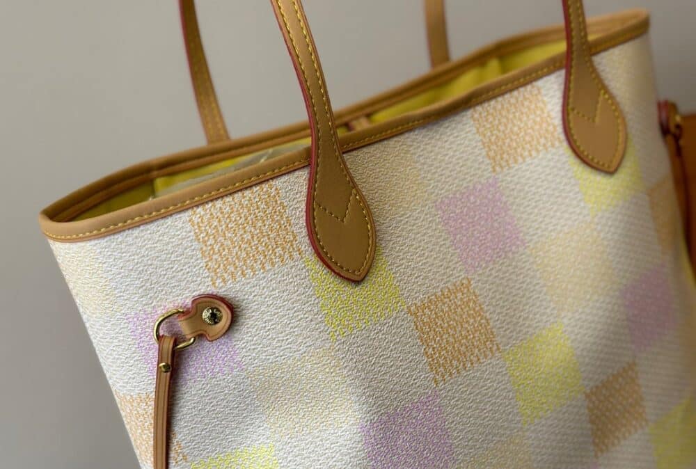 LOUIS VUITTON NEVERFULL MM DAMIER CANVAS PEACH 31CM N40668 - Image 7