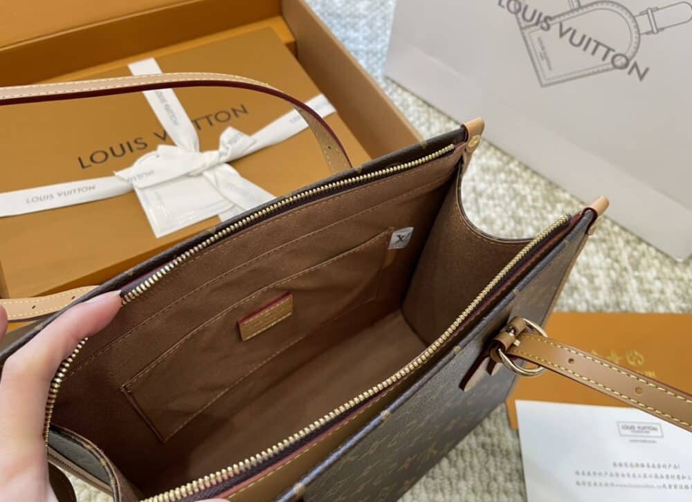 LOUIS VUITTON POPINCOURT HART TOTE HANDBAG MONOGRAM CANVAS 28CM M40007 - Image 8