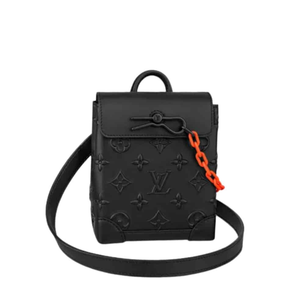 LOUIS VUITTON NANO STEAMER BLACK 20CM M58707
