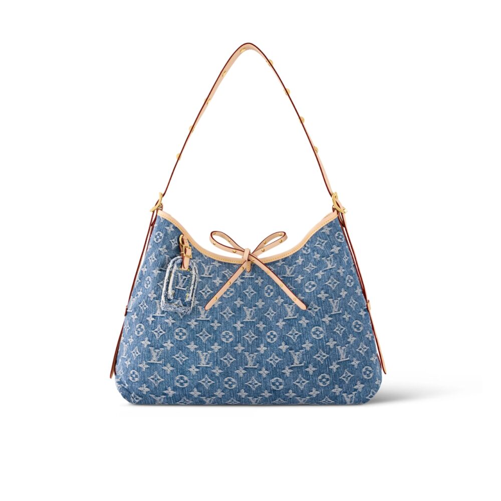 LOUIS VUITTON CARRYALL PM DENIM BLUE 28CM M46855