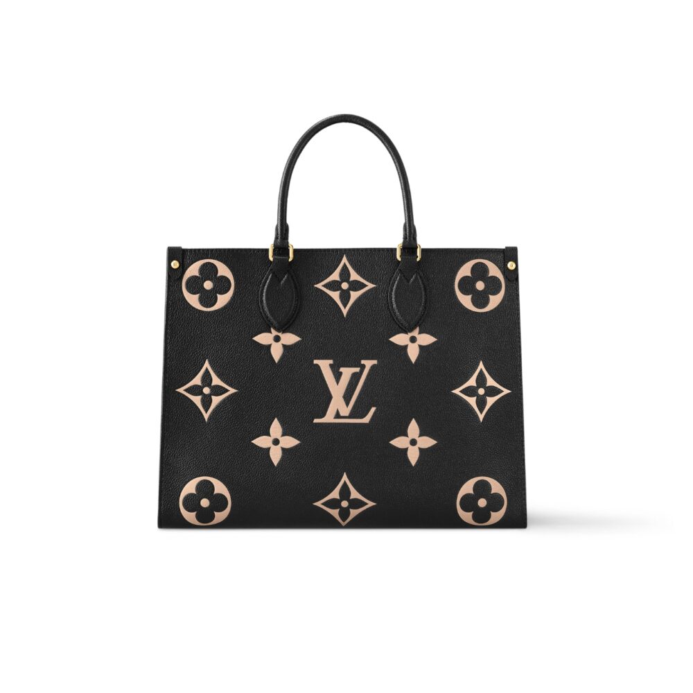 LOUIS VUITTON ONTHEGO MM BLACK CREAM 34CM M45495