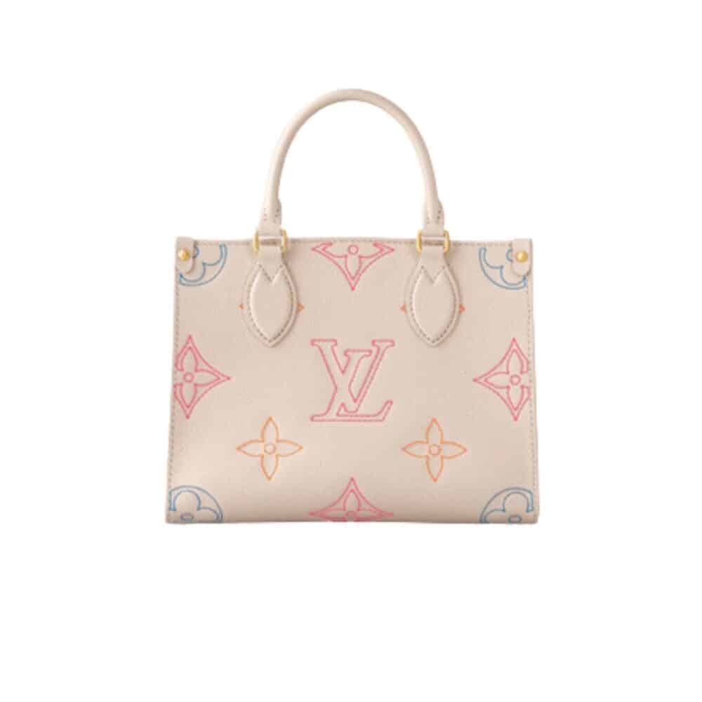 LOUIS VUITTON ONTHEGO PM HANDBAG BEIGE 25CM M46629