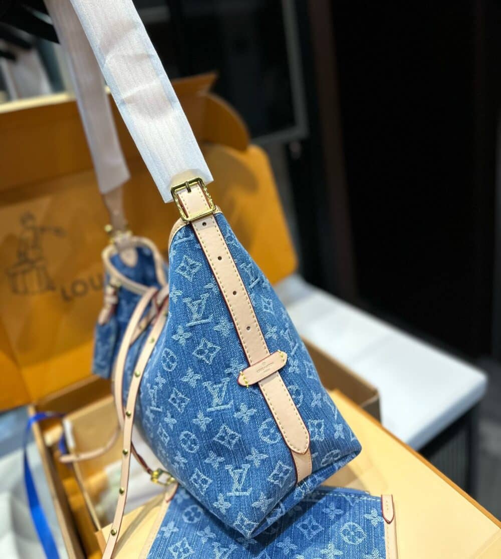 LOUIS VUITTON CARRYALL PM DENIM BLUE 28CM M46855 - Image 5