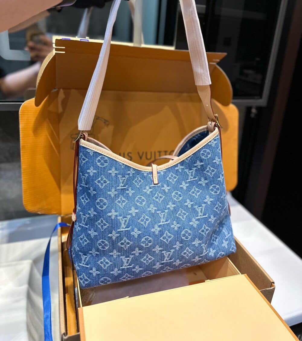 LOUIS VUITTON CARRYALL PM DENIM BLUE 28CM M46855 - Image 8