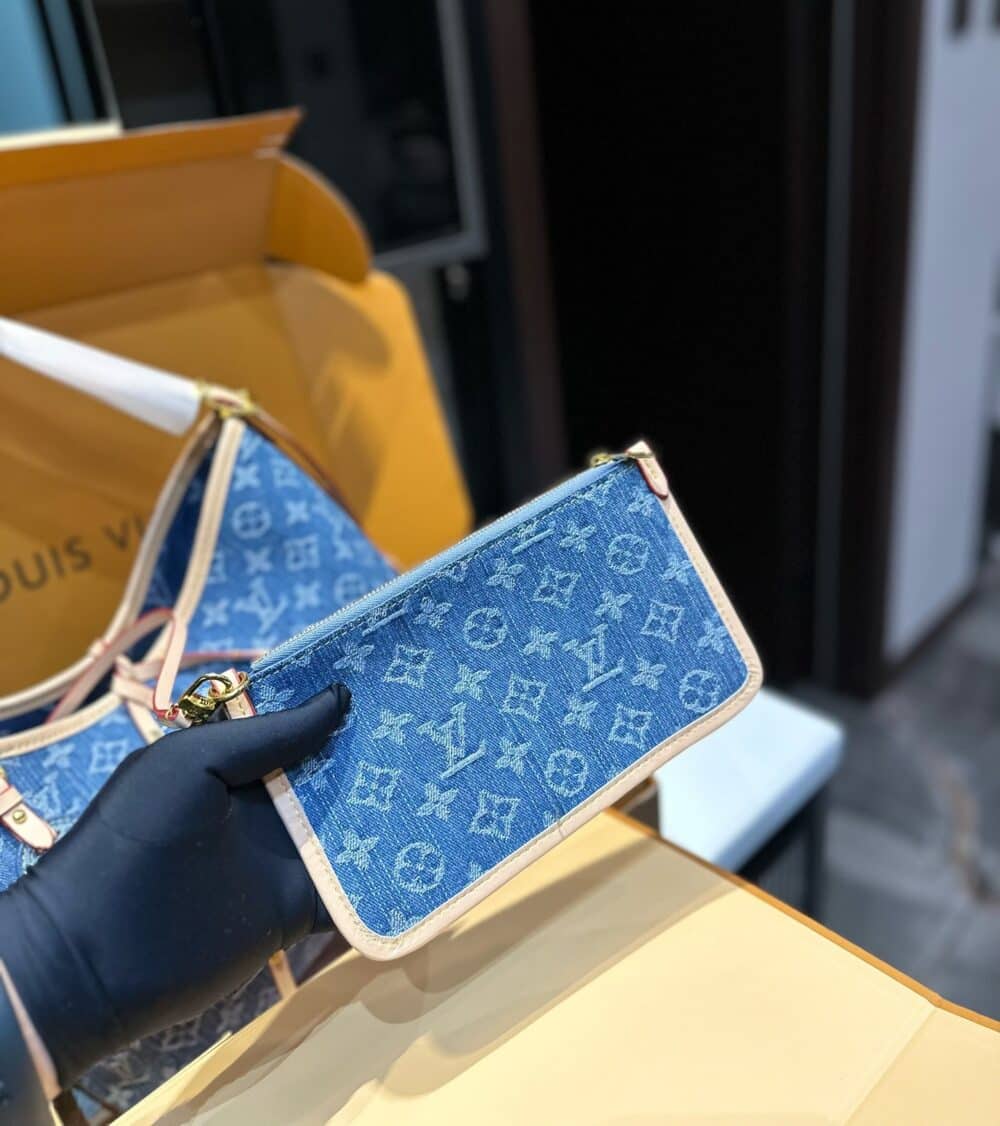 LOUIS VUITTON CARRYALL PM DENIM BLUE 28CM M46855 - Image 9