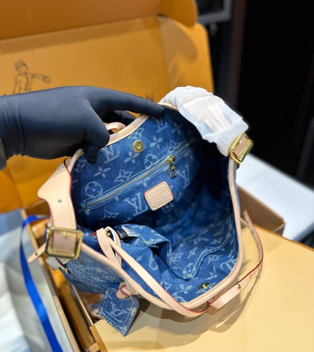 LOUIS VUITTON CARRYALL PM DENIM BLUE 28CM M46855 - Image 10
