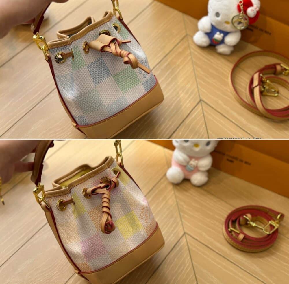 LOUIS VUITTON NANO NOÉ DAMIER CANVAS PISTACHIO 16CM N40640 - Image 3