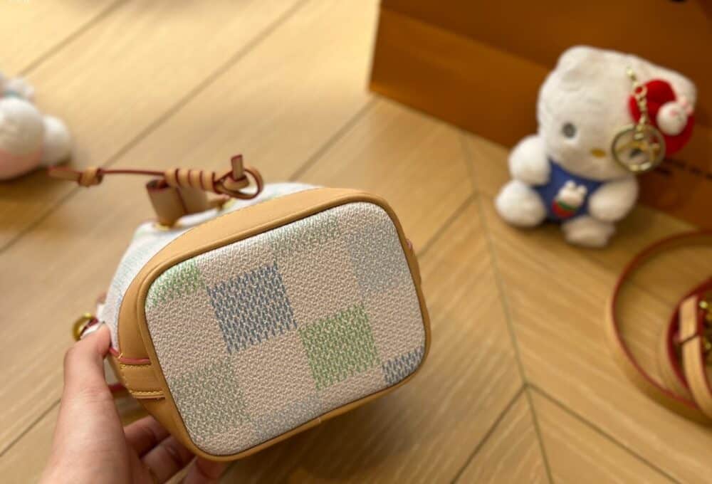 LOUIS VUITTON NANO NOÉ DAMIER CANVAS PISTACHIO 16CM N40640 - Image 6