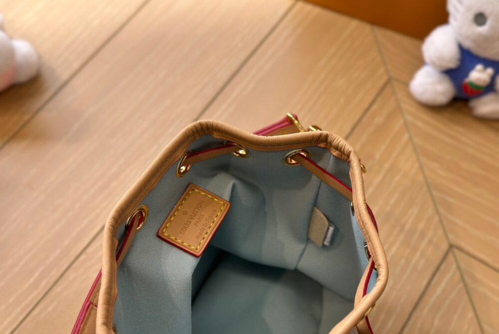 LOUIS VUITTON NANO NOÉ DAMIER CANVAS PISTACHIO 16CM N40640 - Image 8