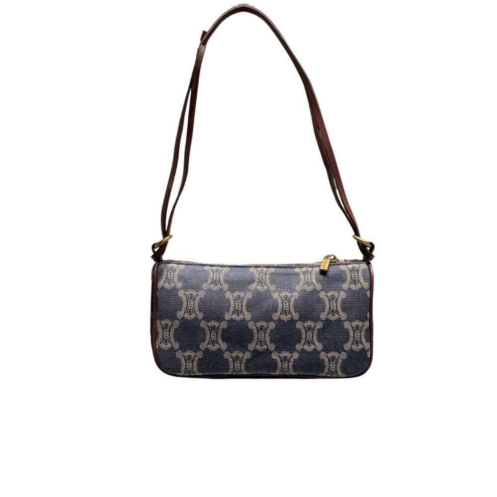 CELINE BAGUETTE SHOULDER BAG IN DENIM BLUE 22CM