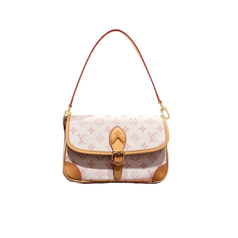LOUIS VUITTON DIANE SATCHEL MONOGRAM CREAM BEIGE 25CM