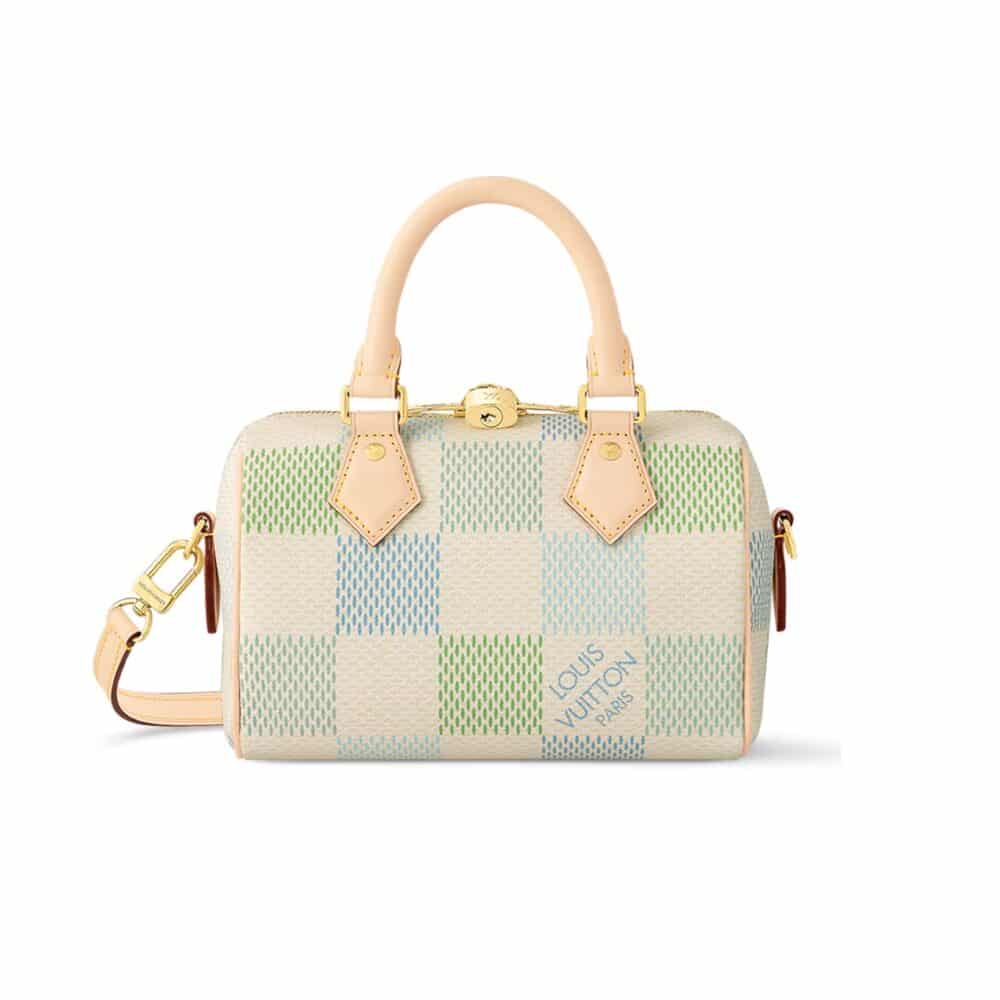 LOUIS VUITTON SPEEDY BANDOULIÈRE DAMIER CANVAS PISTACHIO 20CM N40515