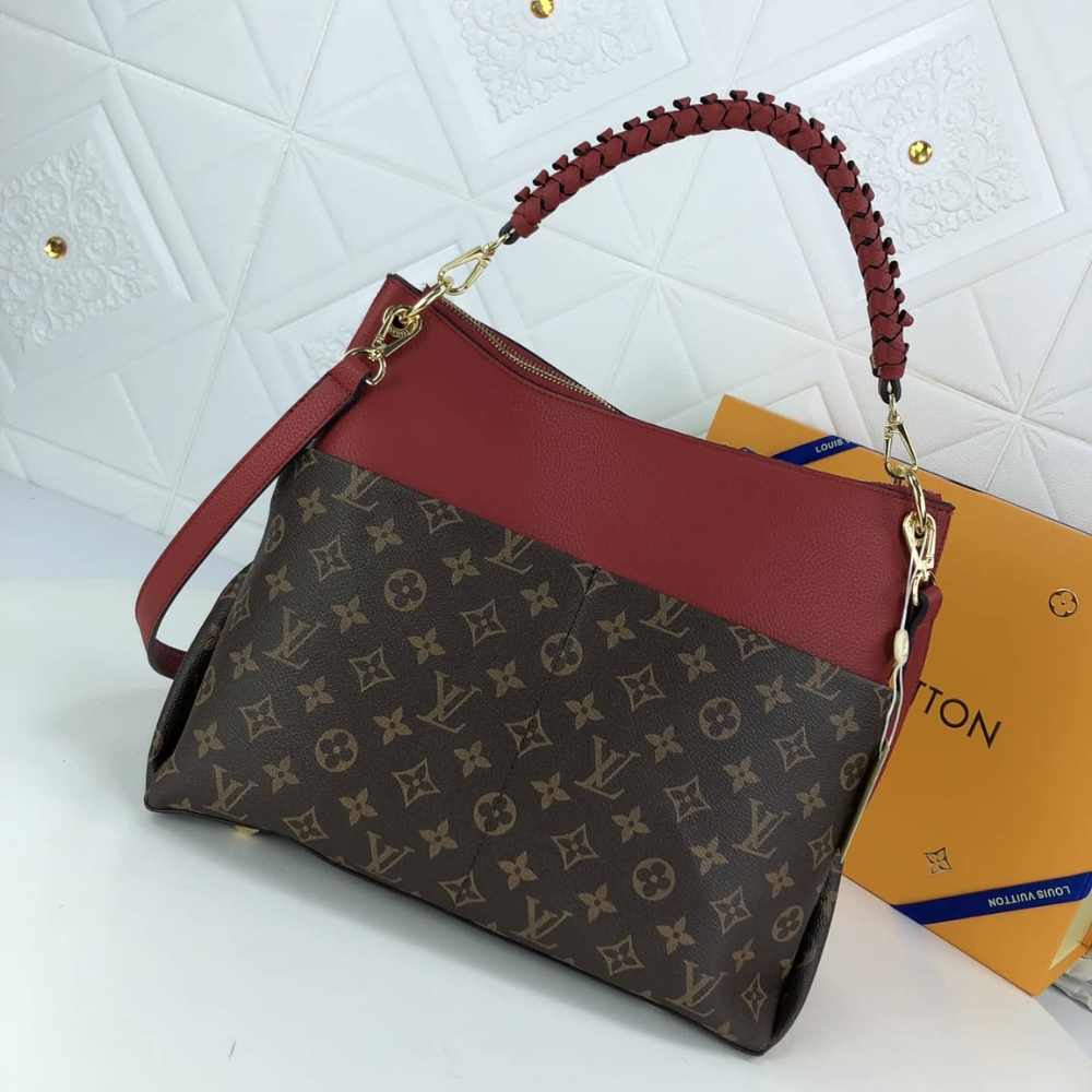 Louis Vuitton Maida Hobo Handbag Monogram Tuilerie Bezas Red 33Cm M43798 - Image 4