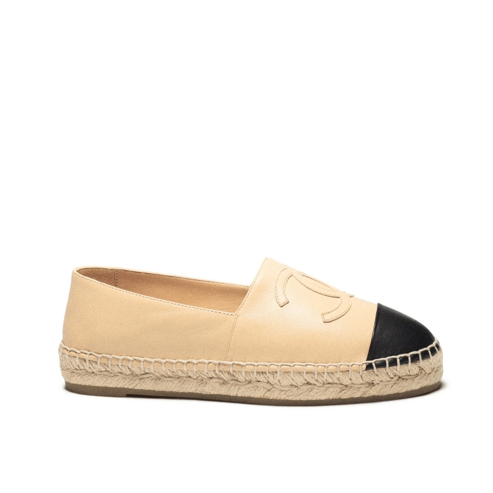 CHANEL ESPADRILLES BEIGE BLACK G29762 X01000 C0204