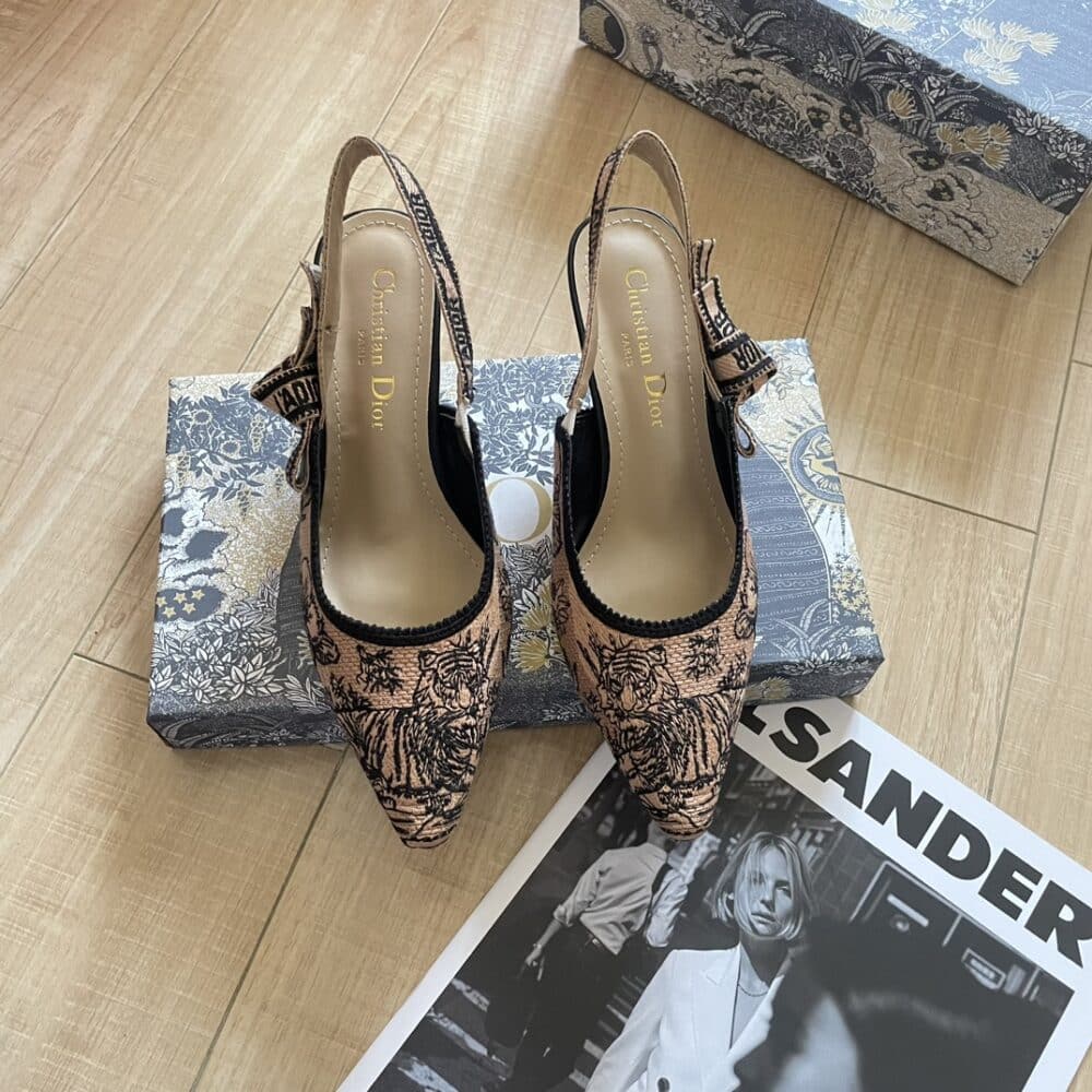 Alternative view of DIOR J'ADIOR SLINGBACK PUMP BEIGE BLACK KDP866VOY S37U