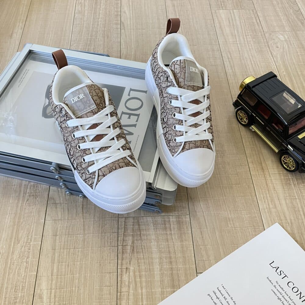 Alternative view of DIOR B23 LOW TOP OBLIQUE CANVAS SNEAKER BEIGE