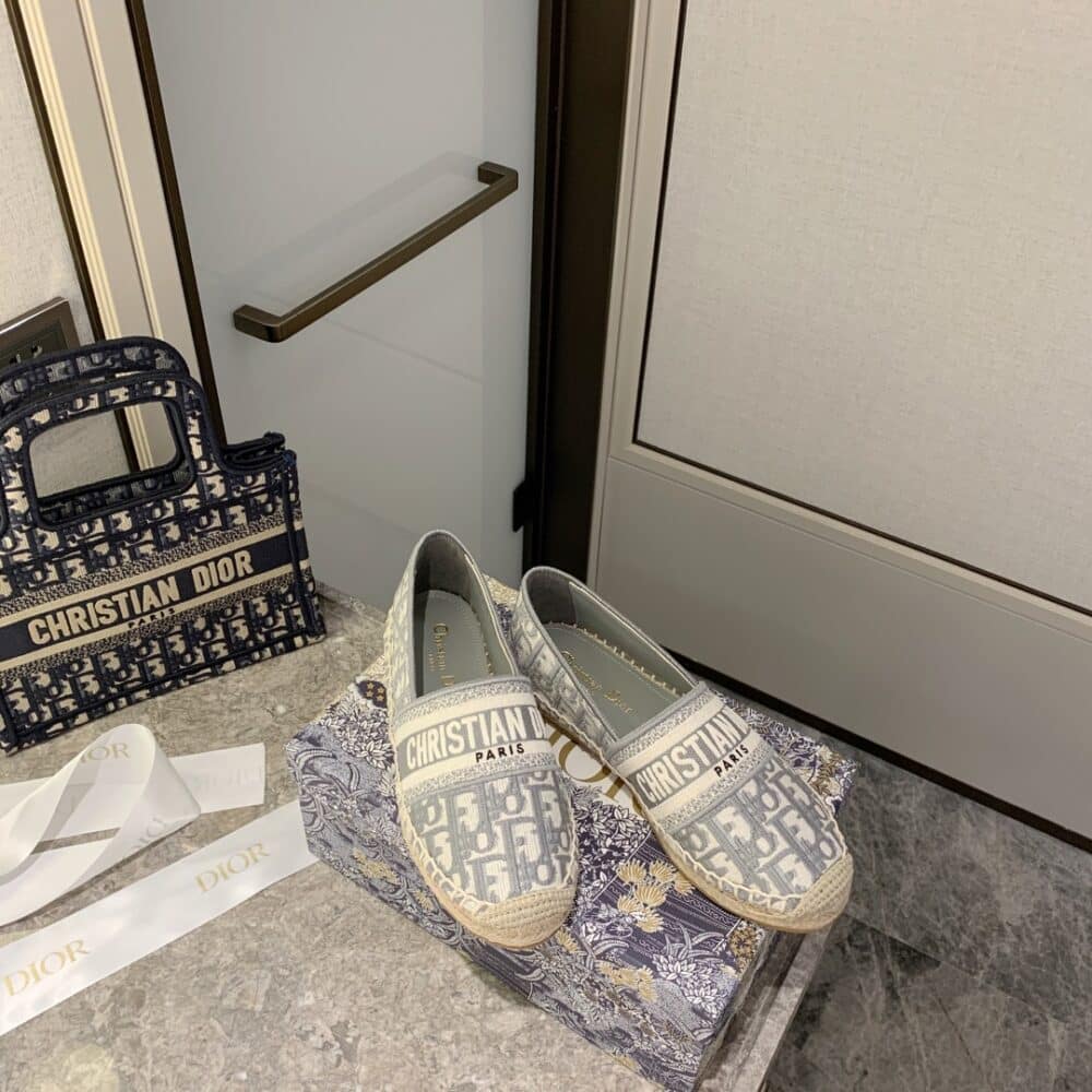 Alternative view of DIOR GRANVILLE ESPADRILLE OBLIQUE STONE GRAY KDB585OBE S33G
