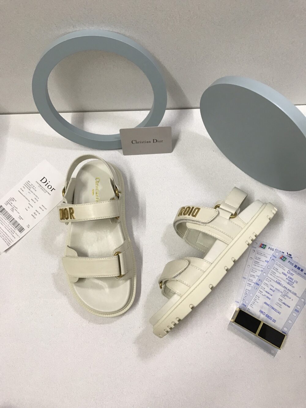 Alternative view of DIOR DIORACT SANDAL WHITE KCQ547LAB S03W